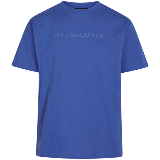 Bruuns Bazaar Men - Gus Logo Tee - Dazzling blue