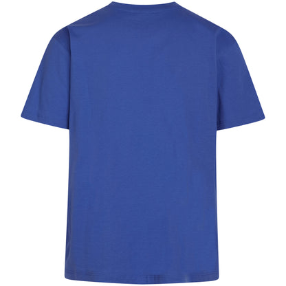 Bruuns Bazaar Men - Gus Logo Tee - Blændende blå