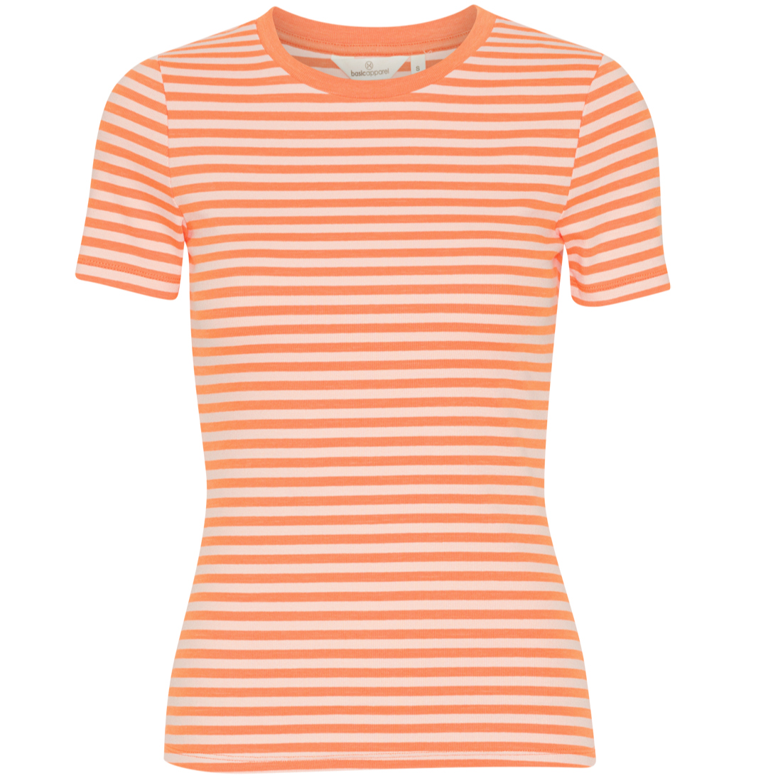 Basic Apparel Ludmilla O-Neck T-shirts 562 Mandarin Orange/Salmon
