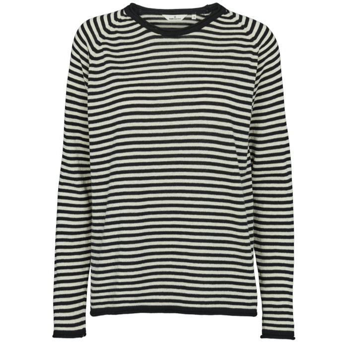 Basic Apparel Soya Mini Stripe Sweaters 553 Black/Natural Melange