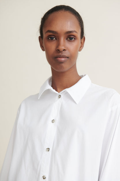 Basic Apparel - Vilde Loose Shirt - Bright White