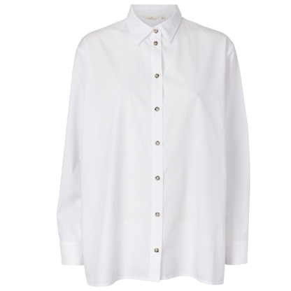 Basic Apparel - Vilde Loose Shirt - Bright White