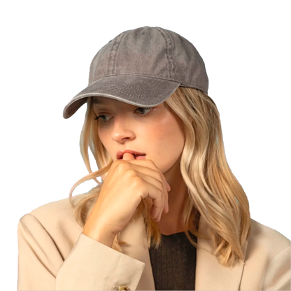 Vintage Twill Baseball Cap - Charcoal